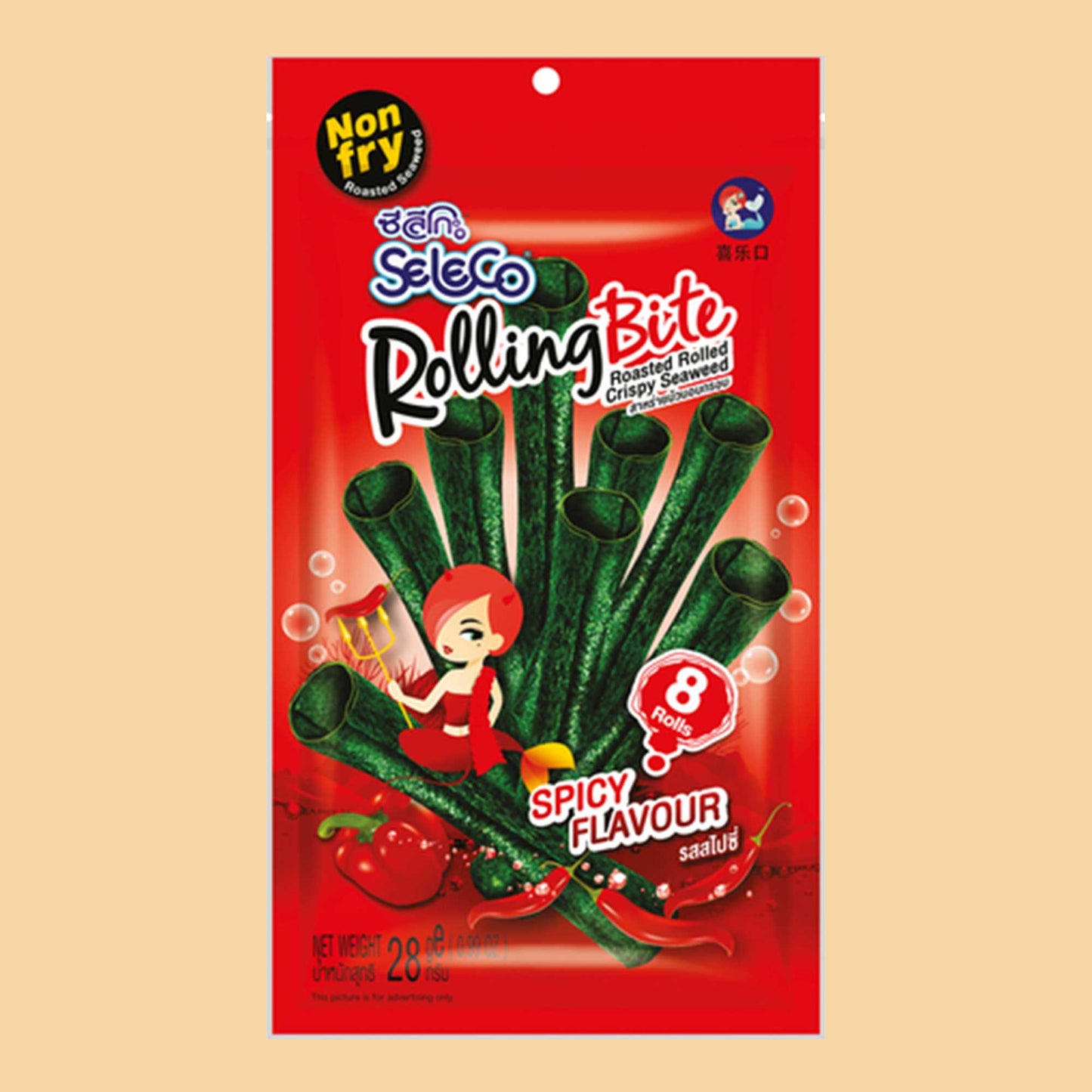 SELECO Rolling Bite Seetang Snack Spicy 28g