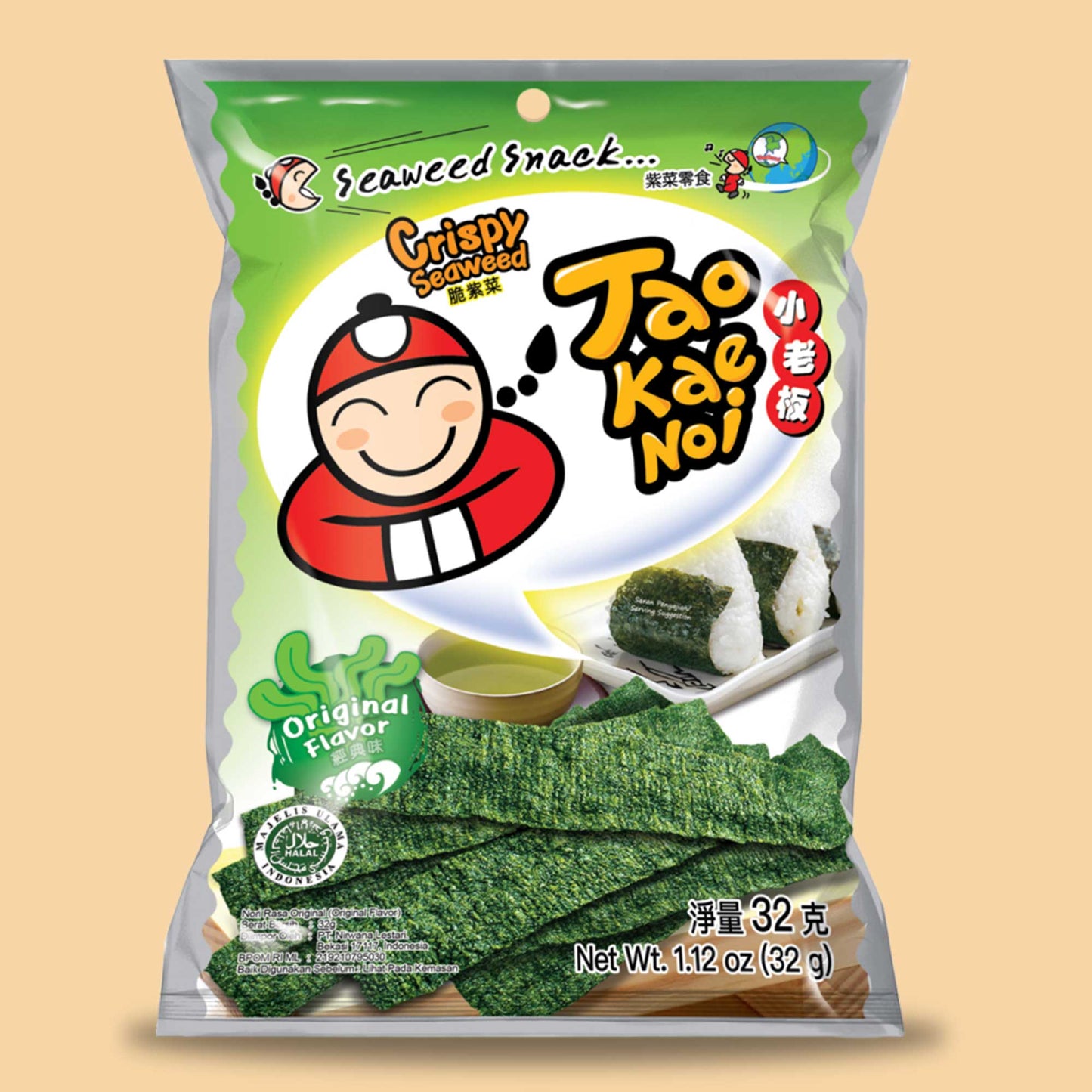 TAO KAE NOI Seetang Snack Original 32g