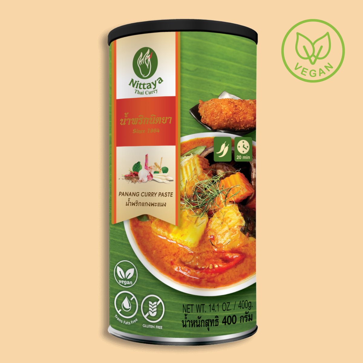 NITTAYA Panang Currypaste Vegan - 400g
